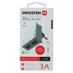 SÍŤOVÝ ADAPTÉR SMART IC 2x USB 3A POWER + DATOVÝ KABEL USB / LIGHTNING MFi 1,2 M BÍLÝ
