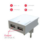 SÍŤOVÝ ADAPTÉR SMART IC 2x USB 3A POWER + DATOVÝ KABEL USB / LIGHTNING 1,2 M BÍLÝ - Obrázek 9
