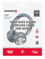 BLUETOOTH STEREO SLUCHÁTKA TRIX STŘÍBRNO/ŠEDÁ