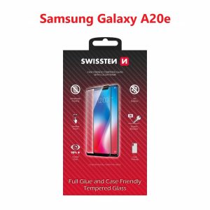 SKLO FULL GLUE, COLOR FRAME, CASE FRIENDLY PRO SAMSUNG A202 GALAXY A20e ČERNÉ