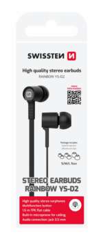 SLUCHÁTKA EARBUDS RAINBOW YS-D2 ČERNÁ - Obrázek 2