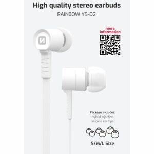 SLUCHÁTKA EARBUDS RAINBOW YS-D2 BÍLÁ