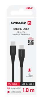 NABÍJECÍ KABEL USB-C / USB-C 1,0 M ČERNÝ