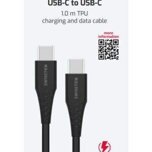 NABÍJECÍ KABEL USB-C / USB-C 1,0 M ČERNÝ