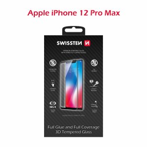 SKLO ULTRA DURABLE 3D FULL GLUE GLASS PRO APPLE IPHONE 12 PRO MAX ČERNÉ