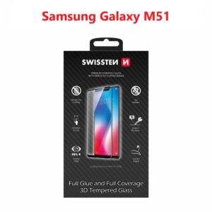 SKLO ULTRA DURABLE 3D FULL GLUE GLASS PRO SAMSUNG M515 GALAXY M51 ČERNÉ