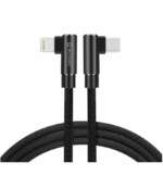 TEXTILNÍ DATOVÝ KABEL ARCADE USB-C / LIGHTNING 1,2 M ČERNÝ - Obrázek 4