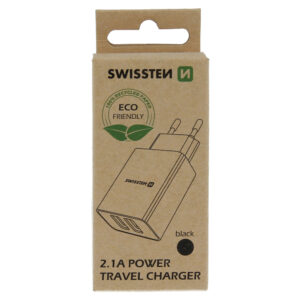 SÍŤOVÝ ADAPTÉR SMART IC 2x USB 2,1A POWER ČERNÝ (ECO BALENÍ)