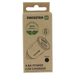 CL ADAPTÉR 2x USB 4,8A METAL ČERNÝ (ECO BALENÍ)