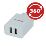 SÍŤOVÝ ADAPTÉR SMART IC 2x USB 2,1A POWER + DATOVÝ KABEL USB / MICRO USB 1,2 M BÍLÝ - Obrázek 4