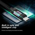 DATOVÝ KABEL TEXTILE USB / USB-C 0,2 M ČERNÝ - Obrázek 7