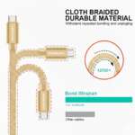 DATOVÝ KABEL TEXTILE USB / USB-C 1,2 M ZLATÝ - Obrázek 6