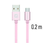 DATOVÝ KABEL TEXTILE USB / MICRO USB 0,2 M RŮŽOVO/ZLATÝ - Obrázek 6
