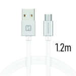 DATOVÝ KABEL TEXTILE USB / MICRO USB 1,2 M STŘÍBRNÝ - Obrázek 6