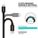 DATOVÝ KABEL TEXTILE USB / MICRO USB 2,0 M STŘÍBRNÝ - Obrázek 3