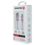 DATOVÝ KABEL TEXTILE USB / MICRO USB 2,0 M RŮŽOVO/ZLATÝ - Obrázek 8