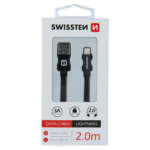 DATOVÝ KABEL TEXTILE USB / LIGHTNING 2,0 M ČERNÝ