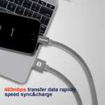 DATOVÝ KABEL TEXTILE USB / LIGHTNING 2,0 M ŠEDÝ - Obrázek 5