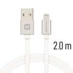 DATOVÝ KABEL TEXTILE USB / LIGHTNING 2,0 M STŘÍBRNÝ - Obrázek 6