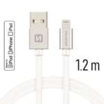 DATOVÝ KABEL TEXTILE USB / LIGHTNING MFi 1,2 M STŘÍBRNÝ - Obrázek 6