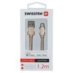 DATOVÝ KABEL TEXTILE USB / LIGHTNING MFi 1,2 M ZLATÝ - Obrázek 2
