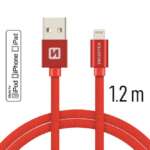 DATOVÝ KABEL TEXTILE USB / LIGHTNING MFi 1,2 M ČERVENÝ - Obrázek 6