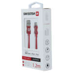 DATOVÝ KABEL TEXTILE USB / LIGHTNING MFi 1,2 M ČERVENÝ - Obrázek 8