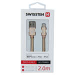 DATOVÝ KABEL TEXTILE USB / LIGHTNING MFi 2,0 M ZLATÝ