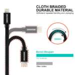 DATOVÝ KABEL TEXTILE USB-C / LIGHTNING 1,2 M ČERNÝ - Obrázek 5
