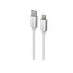 DATOVÝ KABEL TEXTILE USB-C / LIGHTNING 1,2 M STŘÍBRNÝ - Obrázek 8