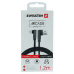 TEXTILNÍ DATOVÝ KABEL ARCADE USB / LIGHTNING 1,2 M ČERNÝ