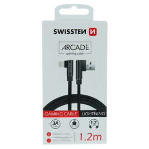 TEXTILNÍ DATOVÝ KABEL ARCADE USB / LIGHTNING 1,2 M ČERNÝ