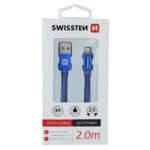 DATOVÝ KABEL TEXTILE USB / LIGHTNING 2,0 M MODRÝ - Obrázek 2
