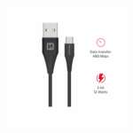 DATOVÝ KABEL USB / MICRO USB 1,5 M ČERNÝ (6,5mm) - Obrázek 4