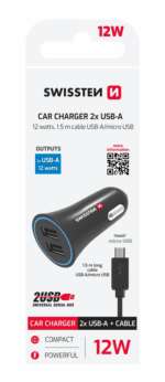 CL ADAPTÉR 2,4A POWER 2x USB + KABEL MICRO USB