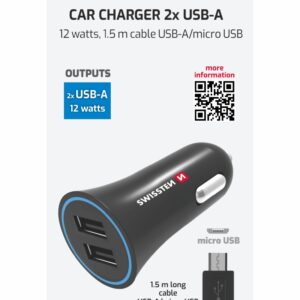 CL ADAPTÉR 2,4A POWER 2x USB + KABEL MICRO USB
