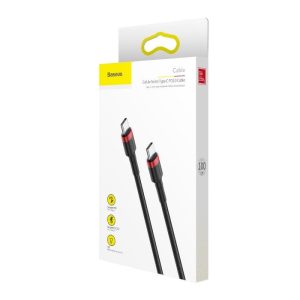 Baseus Cafule nabíjecí kabel USB-C na USB-C - 1 m - černý