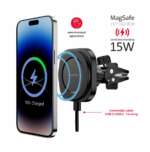 MAGNETICKÝ DRŽÁK DO VENTILACE AUTA MAGSTICK COMPACT S BEZDRÁTOVÝM NABÍJENÍM 15W/7,5W (kompatibilní s MagSafe) - Obrázek 5