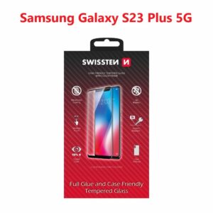 SKLO FULL GLUE, COLOR FRAME, CASE FRIENDLY PRO SAMSUNG S916 GALAXY S23 PLUS 5G ČERNÉ