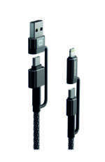 DATOVÝ KABEL KEVLAR 4in1 3A 1,5 M ANTRACIT - Obrázek 5