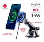 MAGNETICKÝ DRŽÁK DO AUTA S BEZDRÁTOVÝM NABÍJENÍM 15W DASHBOARD (kompatibilní s MagSafe) - Obrázek 3