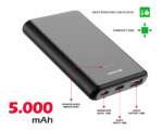 POWER LINE POWER BANK 5000 mAh 10W BLACK - Obrázek 5