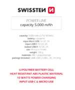 POWER LINE POWER BANK 5000 mAh 10W BLACK - Obrázek 6