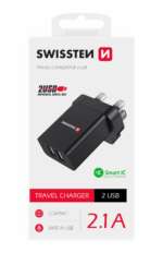 SÍŤOVÝ ADAPTÉR 2x USB 10,5W pro UK zásuvku ČERNÝ - Obrázek 3