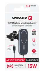 MAGNETICKÝ DRŽÁK DO VENTILACE AUTA S BEZDRÁTOVÝM NABÍJENÍM 15W (kompatibilní s MagSafe)