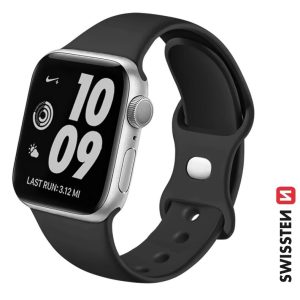 ŘEMÍNEK PRO APPLE WATCH SILIKONOVÝ 38 / 40 / 41 mm ČERNÝ