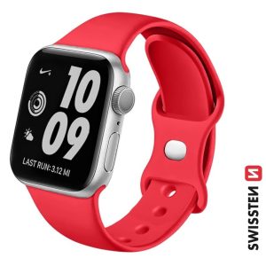 ŘEMÍNEK PRO APPLE WATCH SILIKONOVÝ 38 / 40 / 41 mm ČERVENÝ
