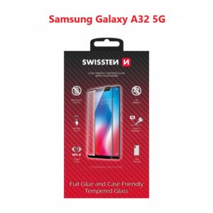 SKLO FULL GLUE, COLOR FRAME, CASE FRIENDLY PRO SAMSUNG A326 GALAXY A32 5G ČERNÉ
