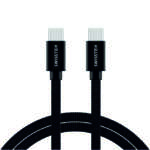 DATOVÝ KABEL TEXTILE USB-C / USB-C 2,0 M ČERNÝ - Obrázek 2