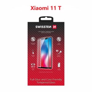 SKLO FULL GLUE, COLOR FRAME, CASE FRIENDLY PRO XIAOMI 11 T ČERNÉ
